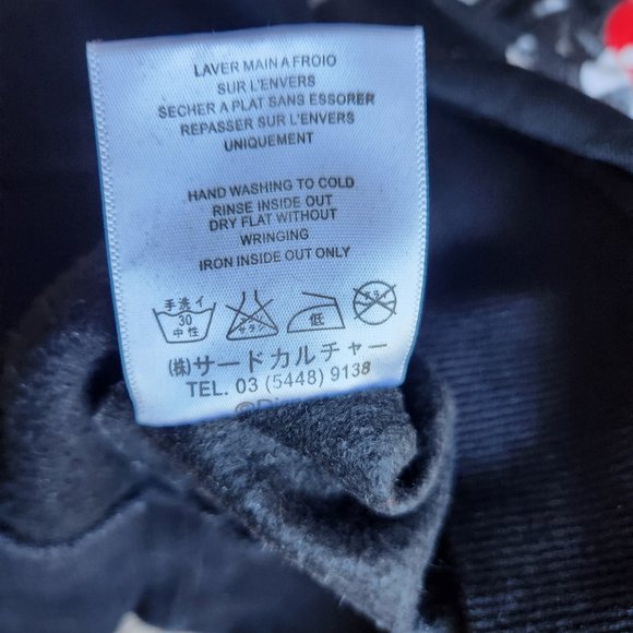 GIVENCHY Paris Graphic Fleece Lined Sweatshirt Crew Neck Black Viscose - Picture 10 of 10